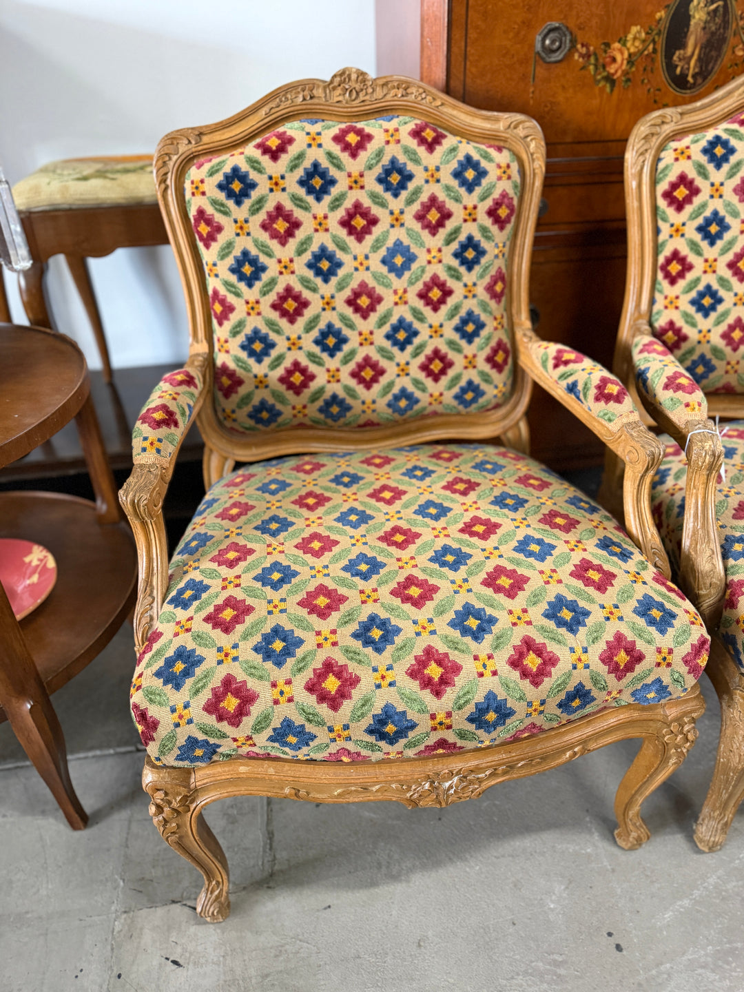 Louis XV French Style Armchairs