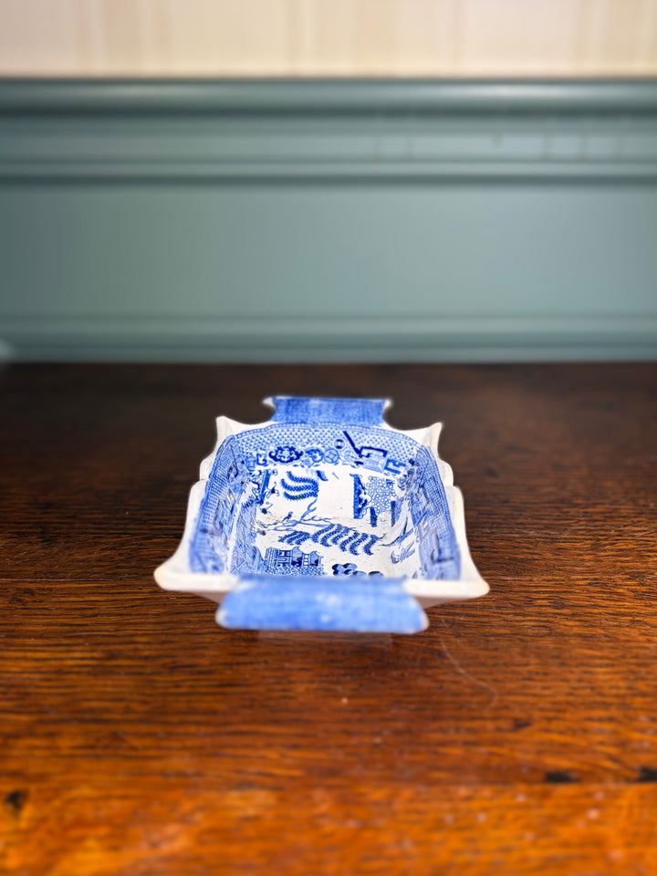 Blue Willow Antique Trinket Dish