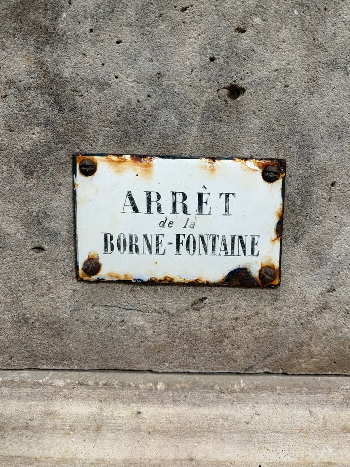 Cast Stone Demilune Fountain Panel with Lion Head Spout
