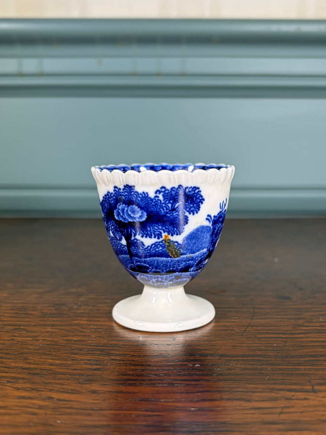 Set of 4 Vintage Spode Blue and White Egg Cups