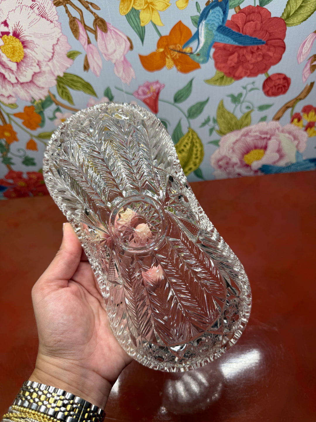 Cut Glass Trinket Dish