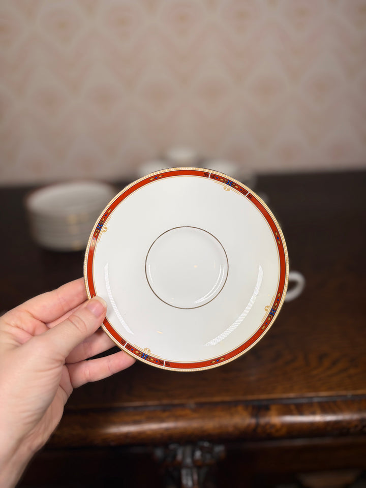 Set of 10 Wedgwood Colorado Cups and Saucers