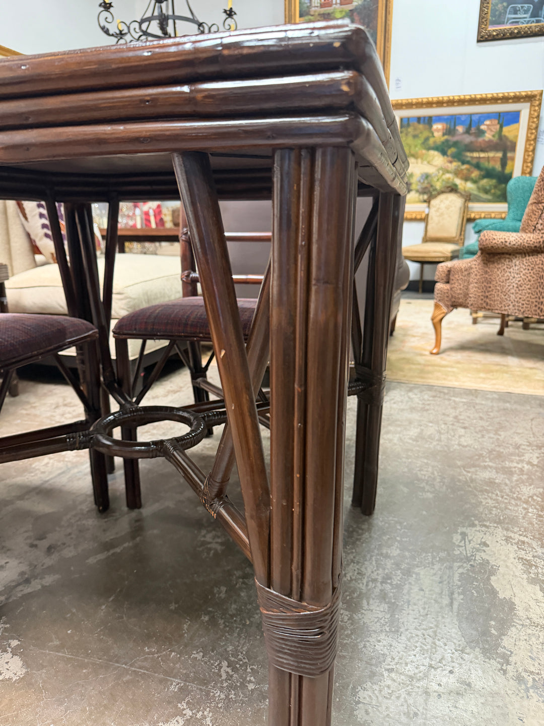 Vintage Bamboo Card Table
