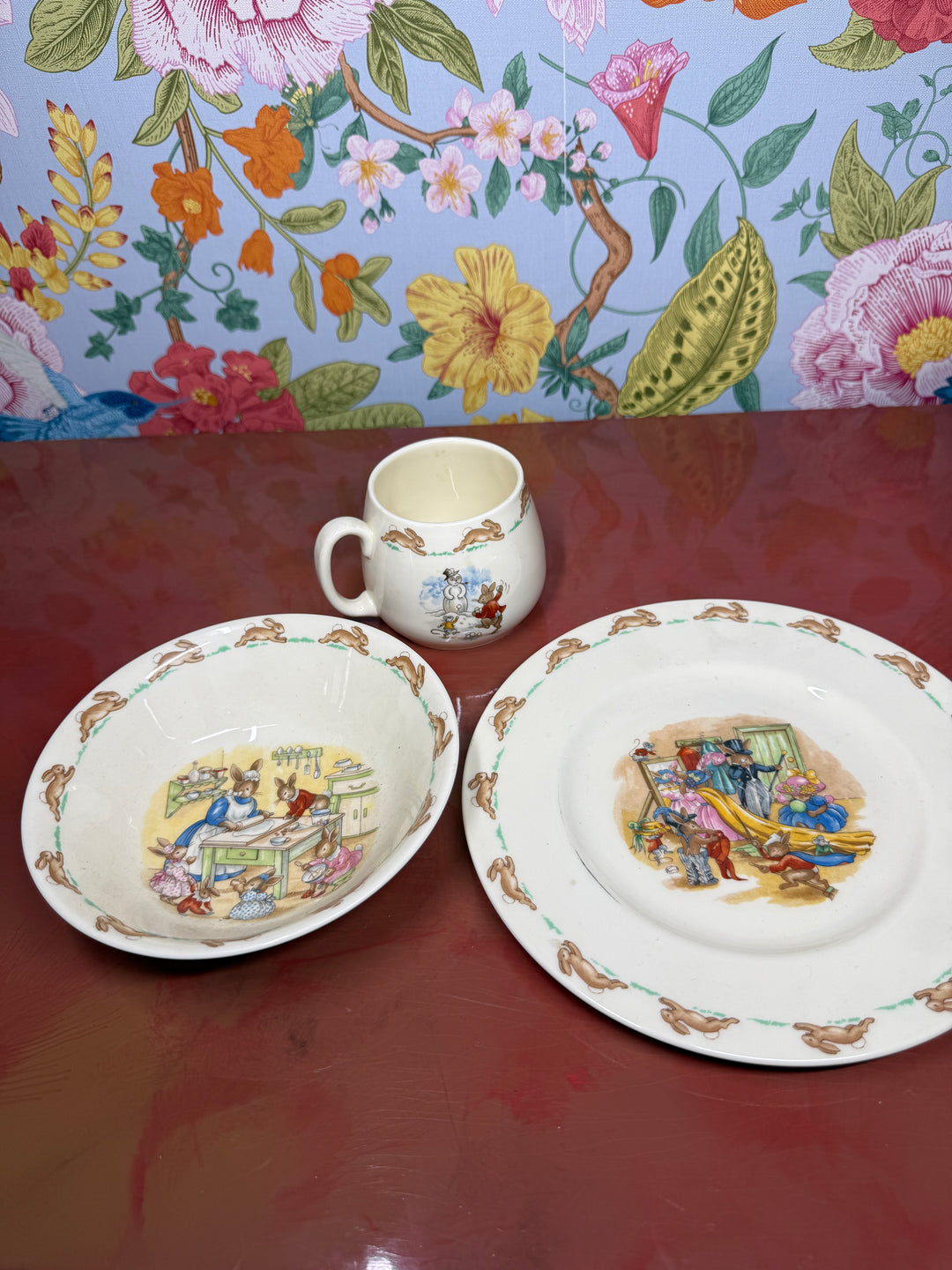 “Bunnykins” Plate, Bowl, Mug Set