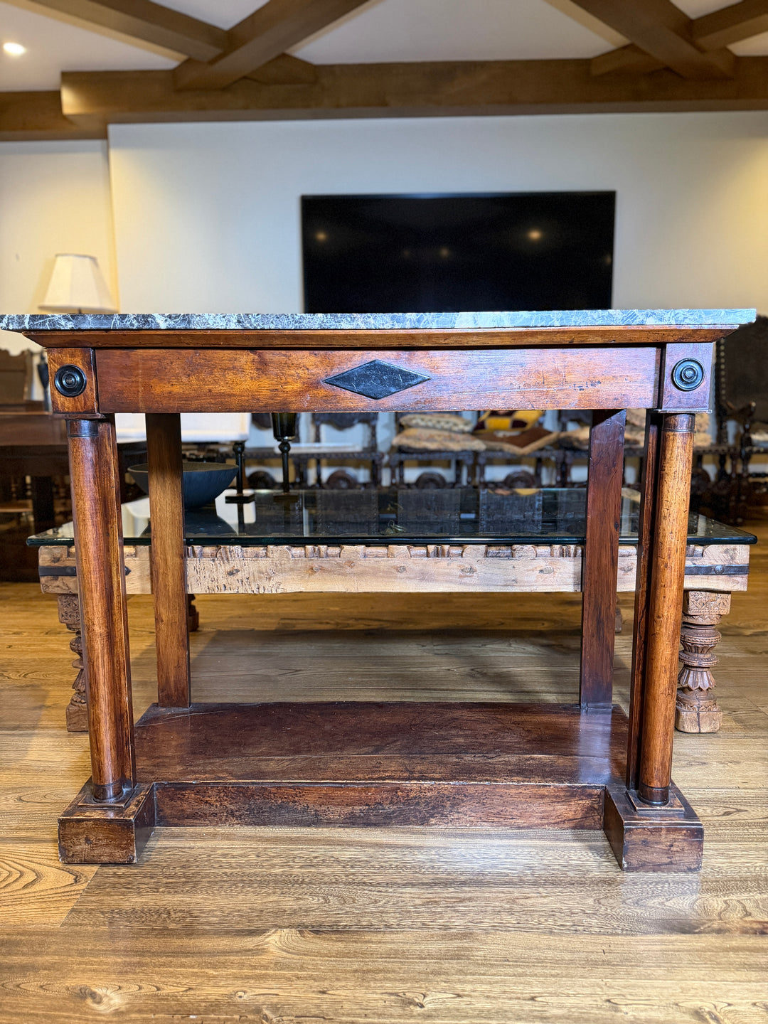 Marble Top Console Table