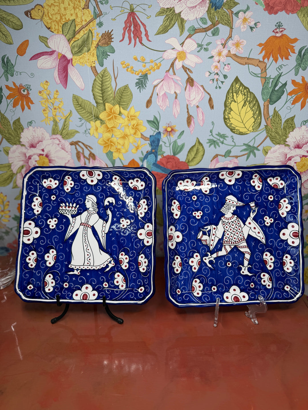 Vintage Grazia-Deruta for Tiffany & Co platters (Set of 2)