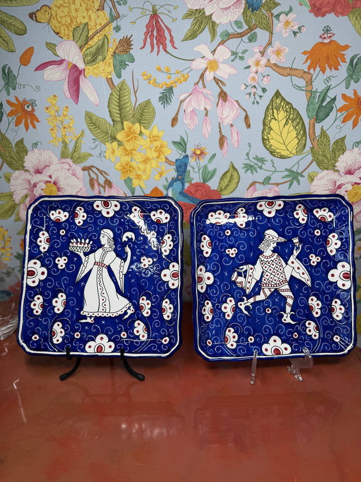 Vintage Grazia-Deruta for Tiffany & Co platters (Set of 2)