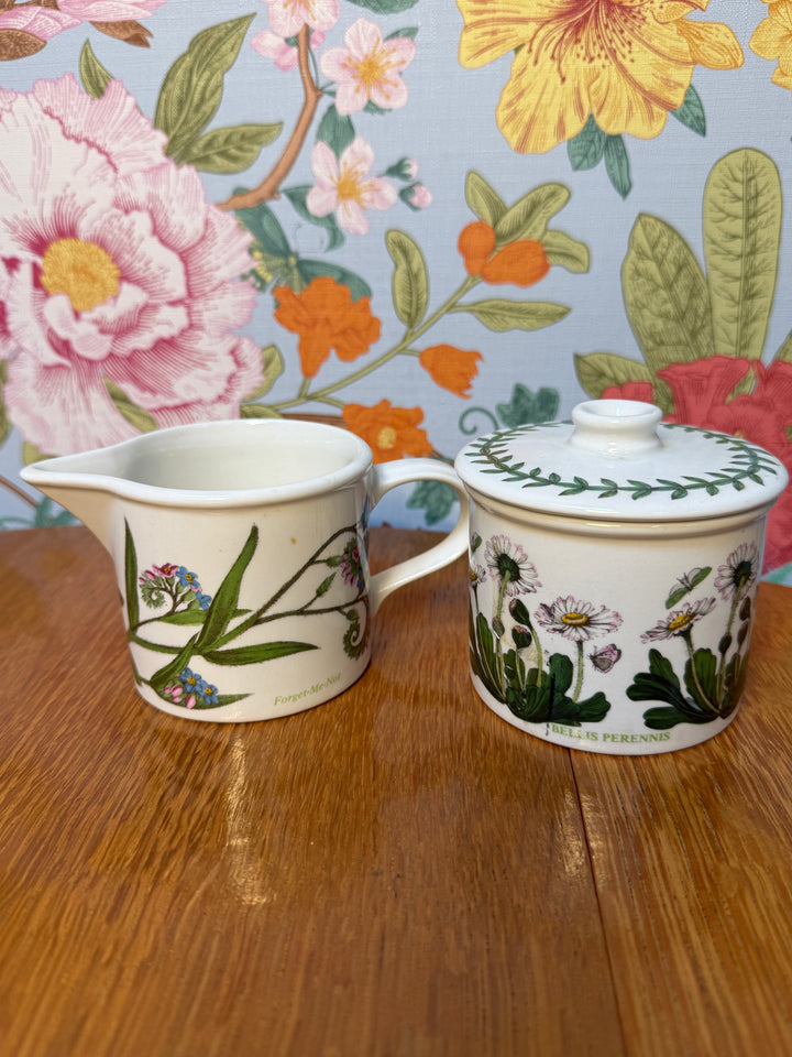 Portmeirion Forget Me Not Sugar and Creamer