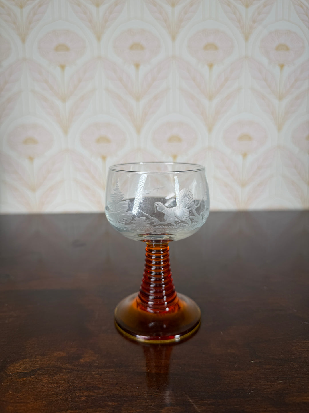 Set of 2 Small Amber Glasses