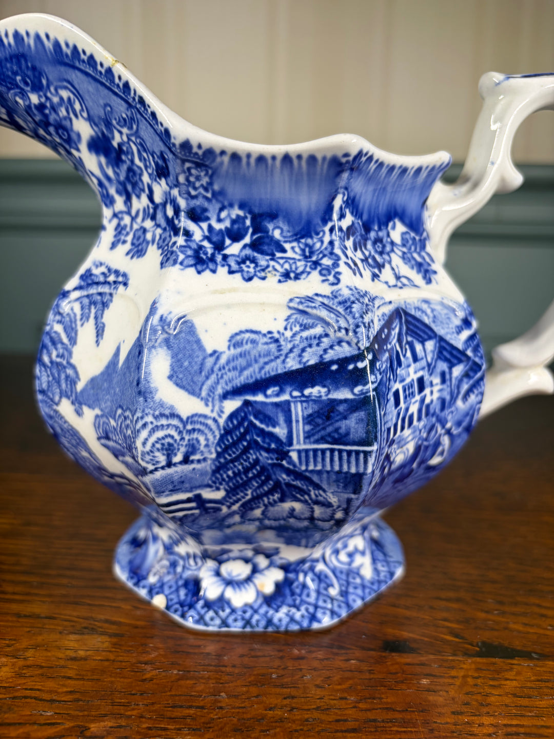 Blue and White Antique Creamer
