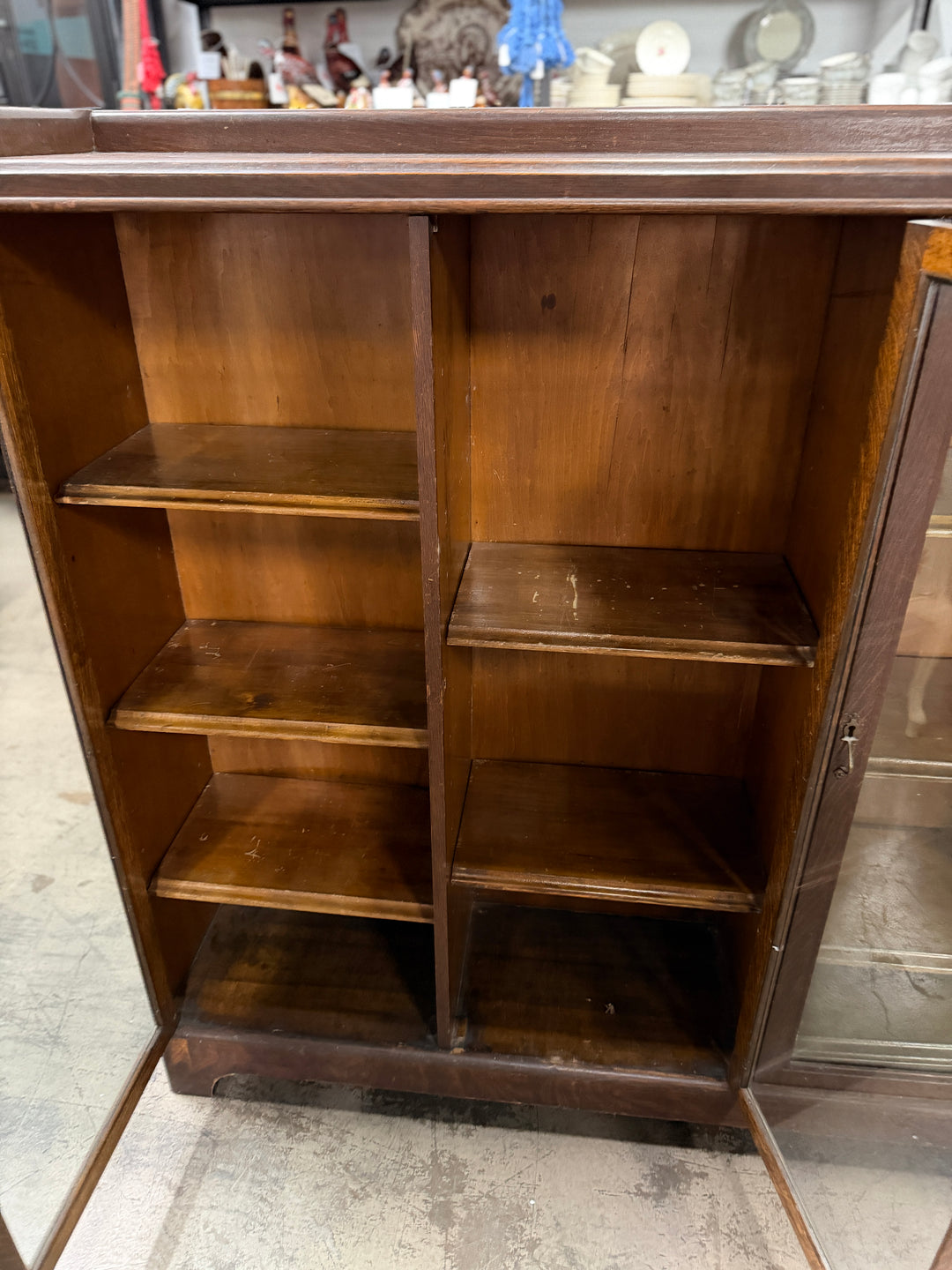 Antique Bookcase with Adjustable Shelves