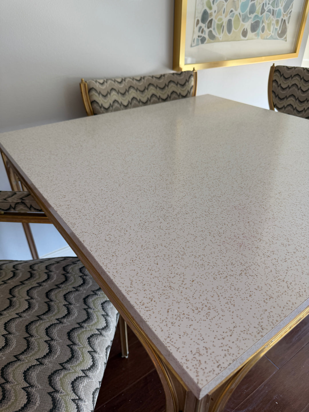 Mid-Century Card Table with Four Chairs