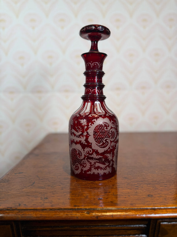 Bohemian Ruby Red Decanter