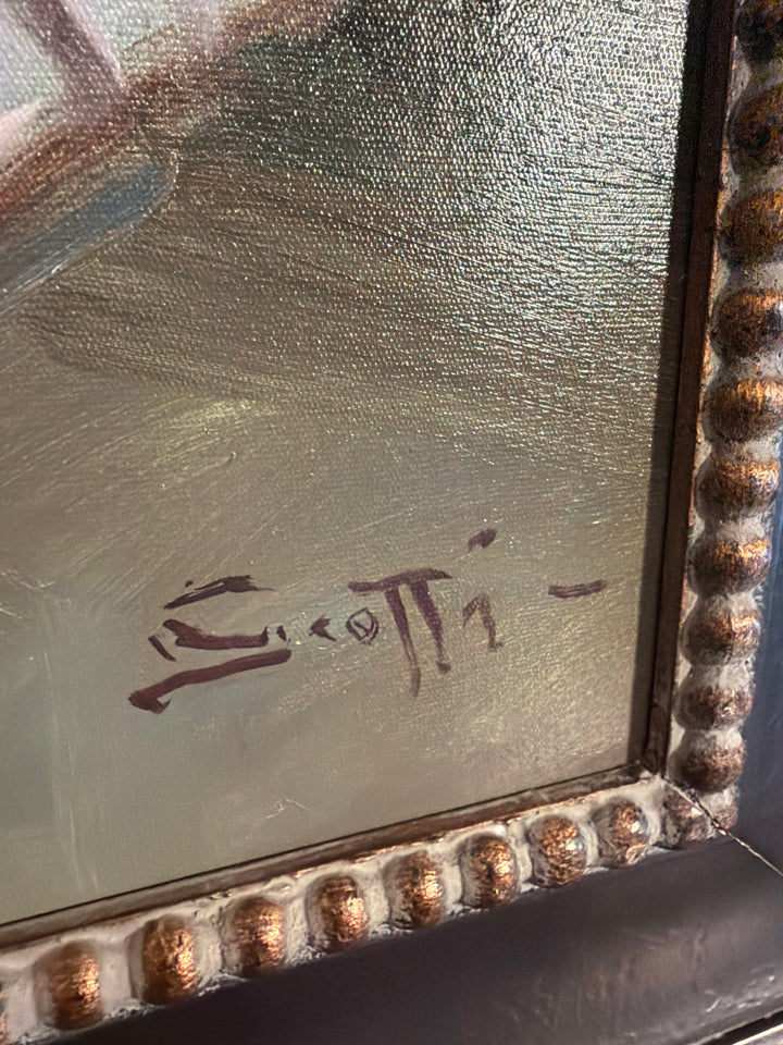 Original Venetian Oil Painting - Signed "Scotti"
