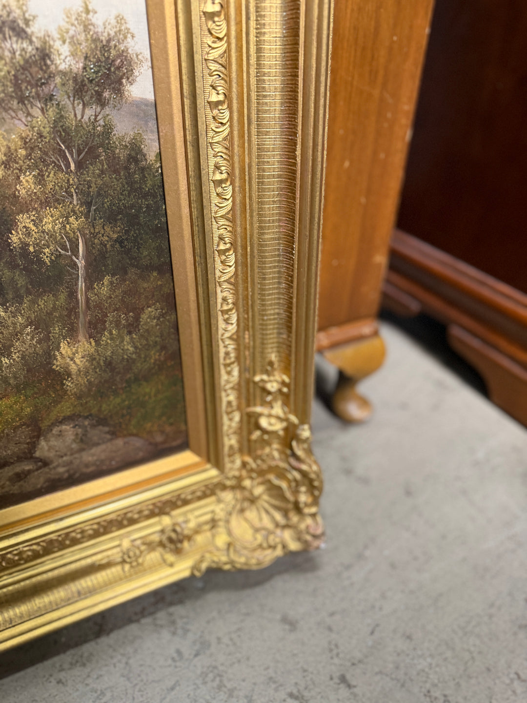Vintage Oil Painting in Gilt Frame