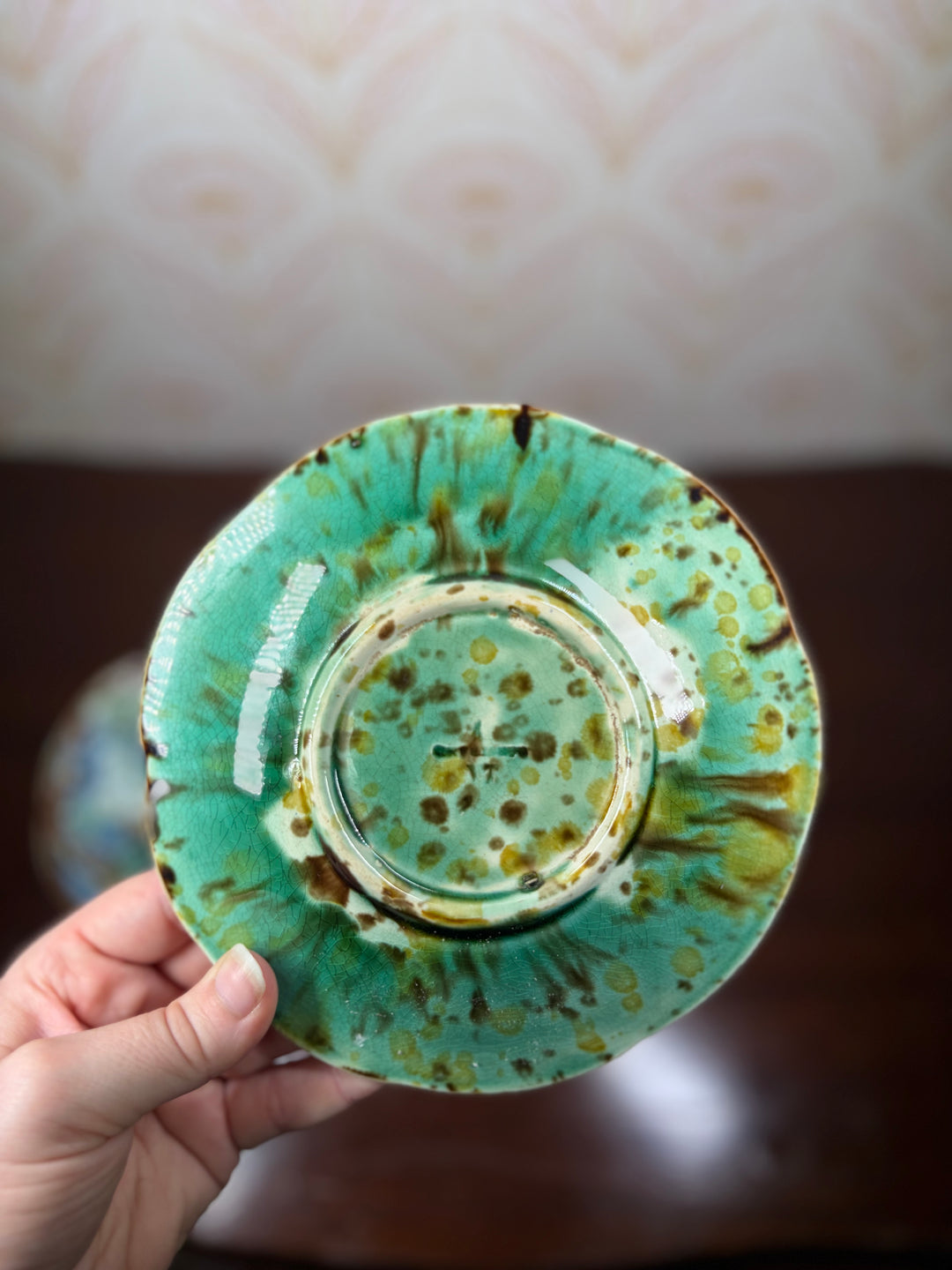 Set of Four 19th Century Swedish Majolica-Style Dessert Plates