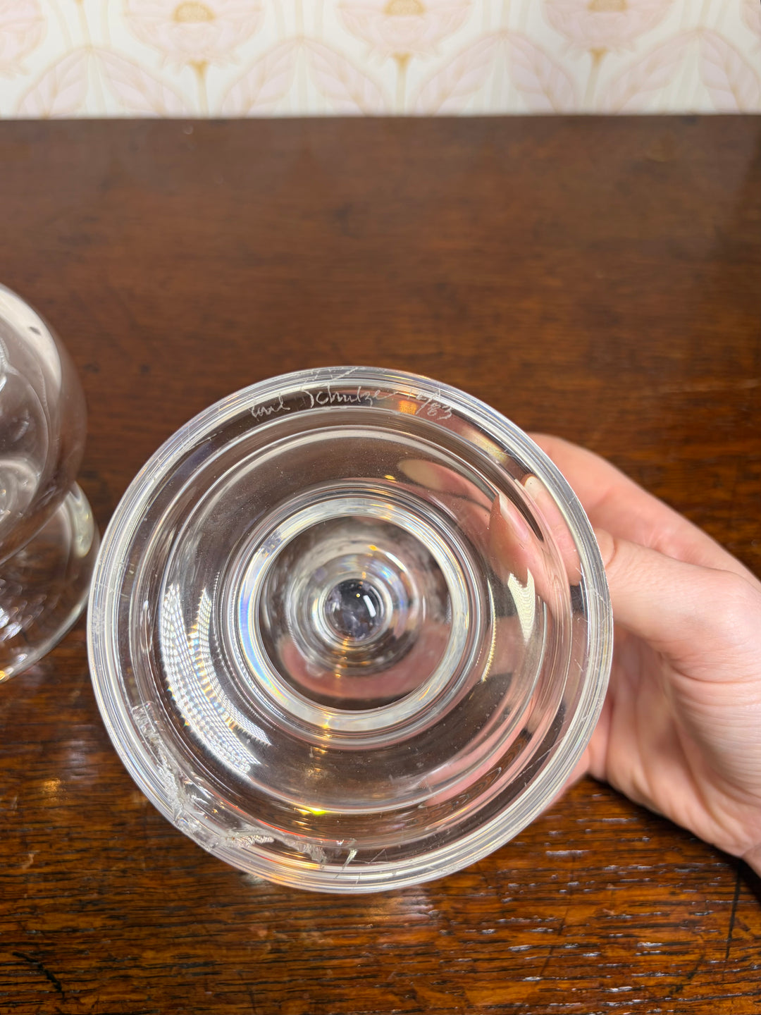 Unmarked Crystal Candlestick Holders