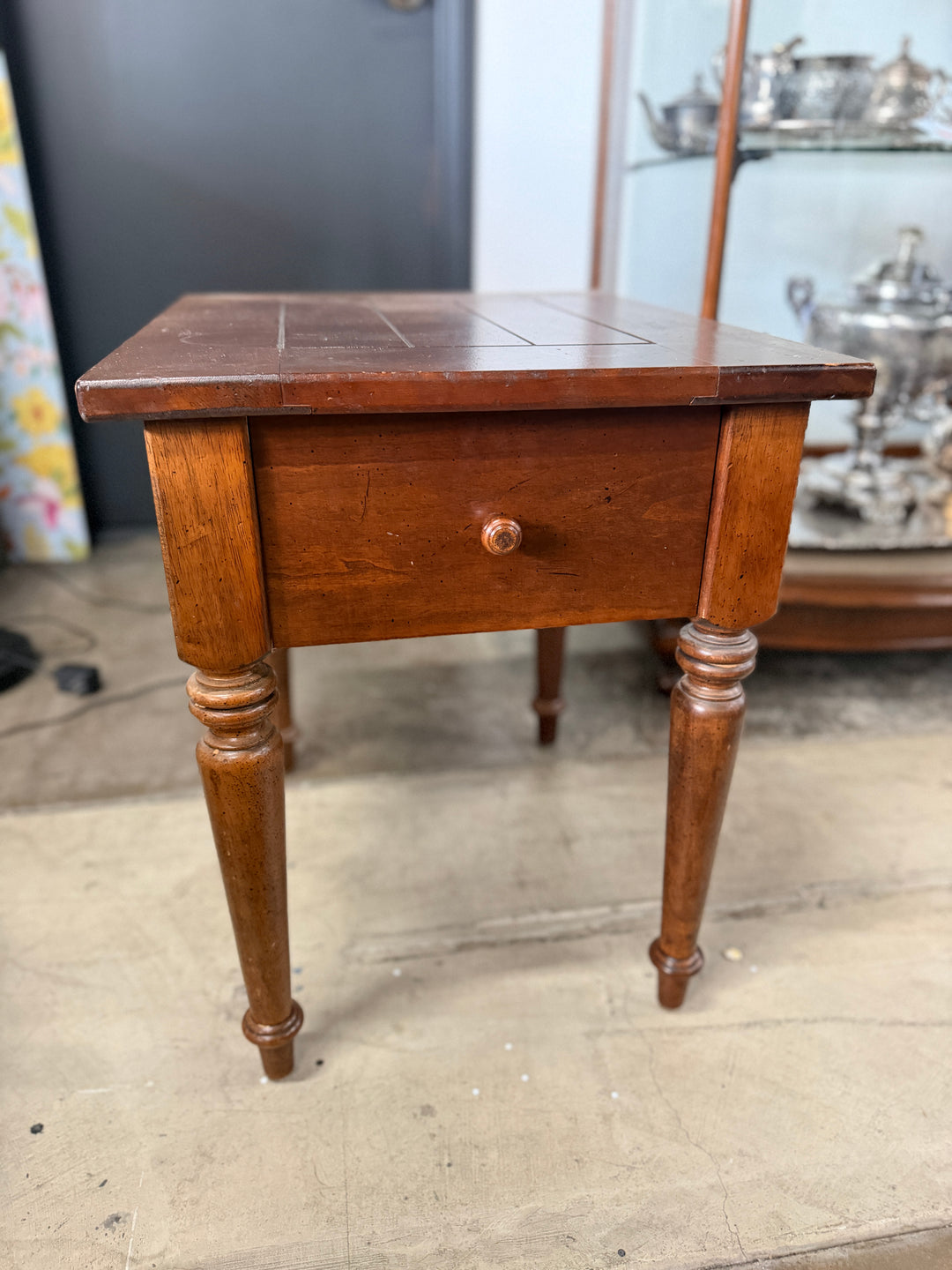 Vintage Sheraton Style Wooden Side Table