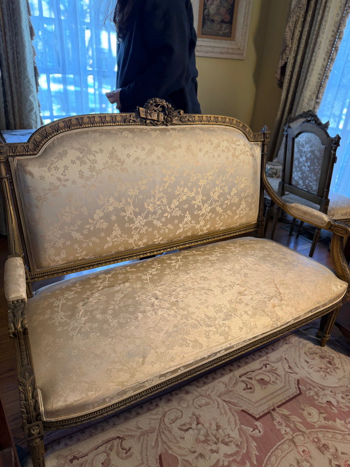 Louis XVI Gilded Settee