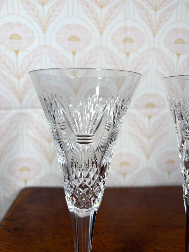 Pair of Waterford Champagne Flutes