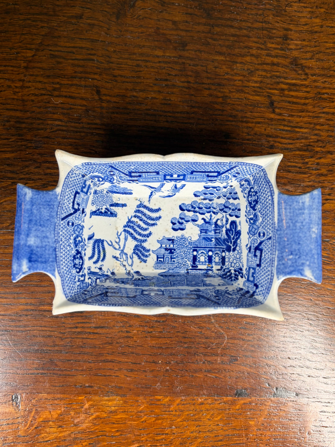 Blue Willow Antique Trinket Dish