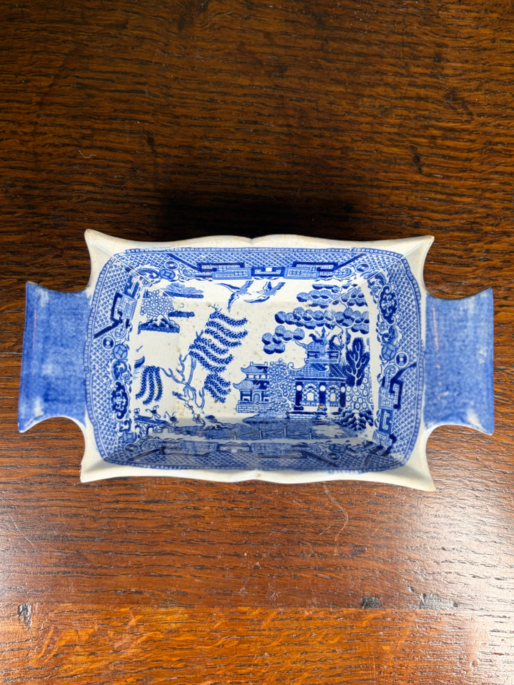 Blue Willow Antique Trinket Dish