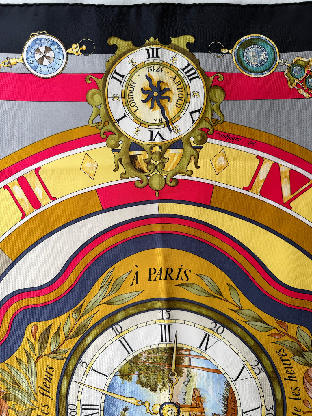 Vintage HERMÈS Parmi Les Fleurs Compass 90