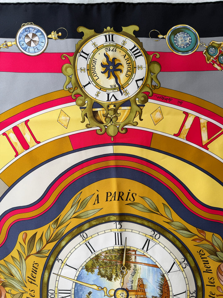 Vintage HERMÈS Parmi Les Fleurs Compass 90