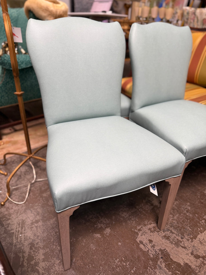 Set of 3 Blue Dining Chairs