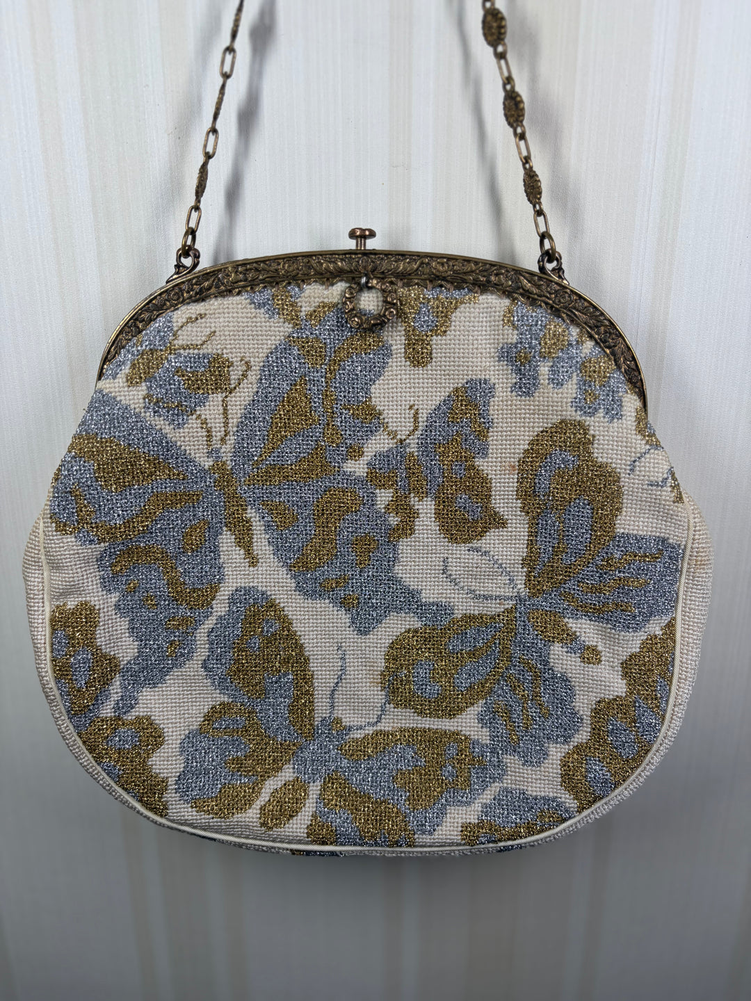 Vintage Butterfly Tapestry Evening Bag