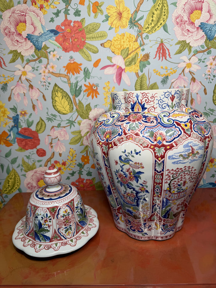 Vintage Hand Painted in France Tiffany & Co Lidded Vase