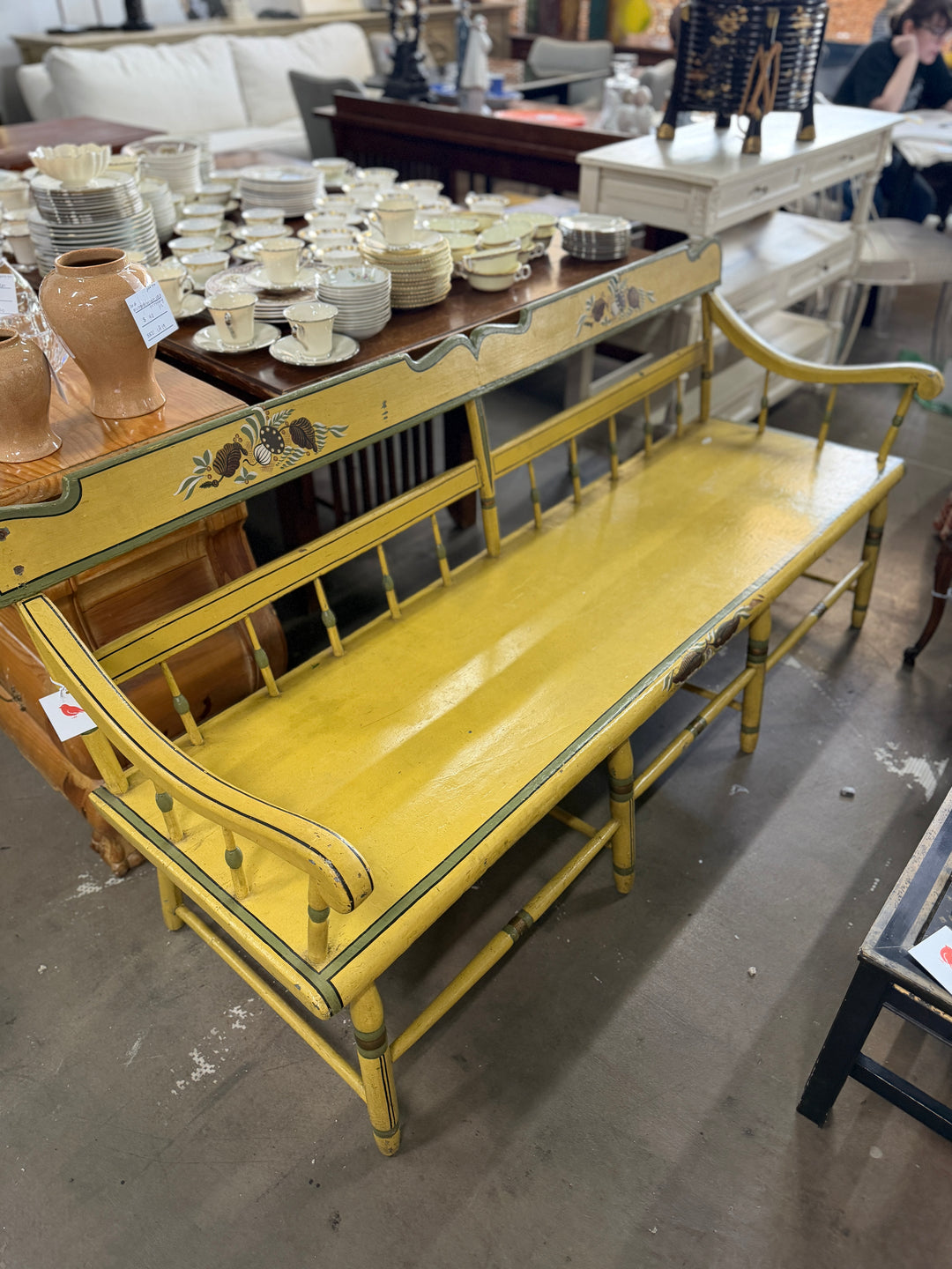Yellow Painted Bench