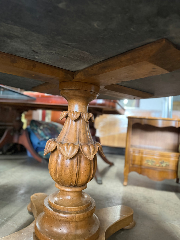 Carved Leaf Base Table