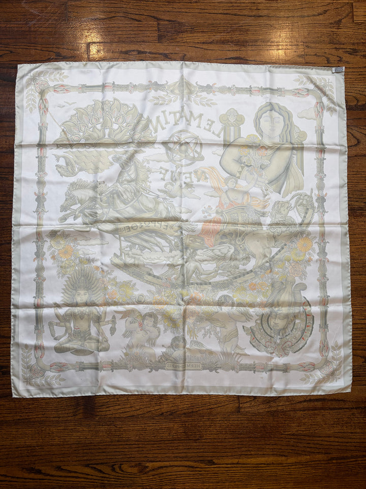 Vintage HERMÈS “Le Matin Neuf” Silk Scarf 90