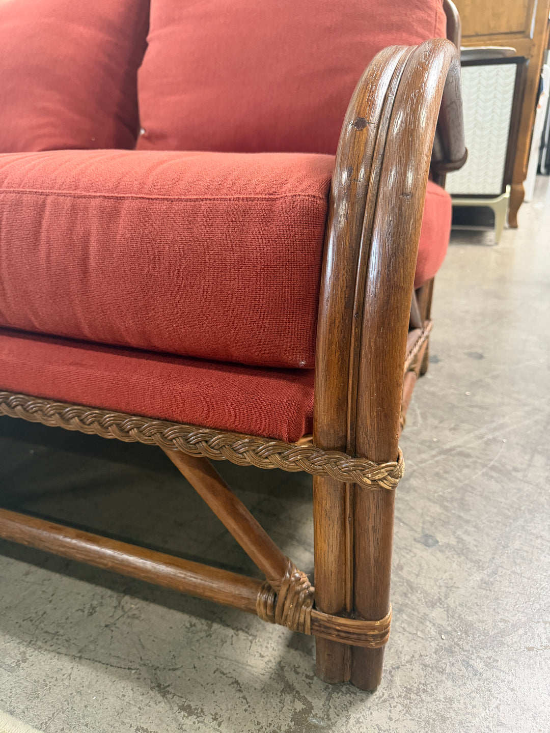 Vintage Bamboo and Rattan Sofa