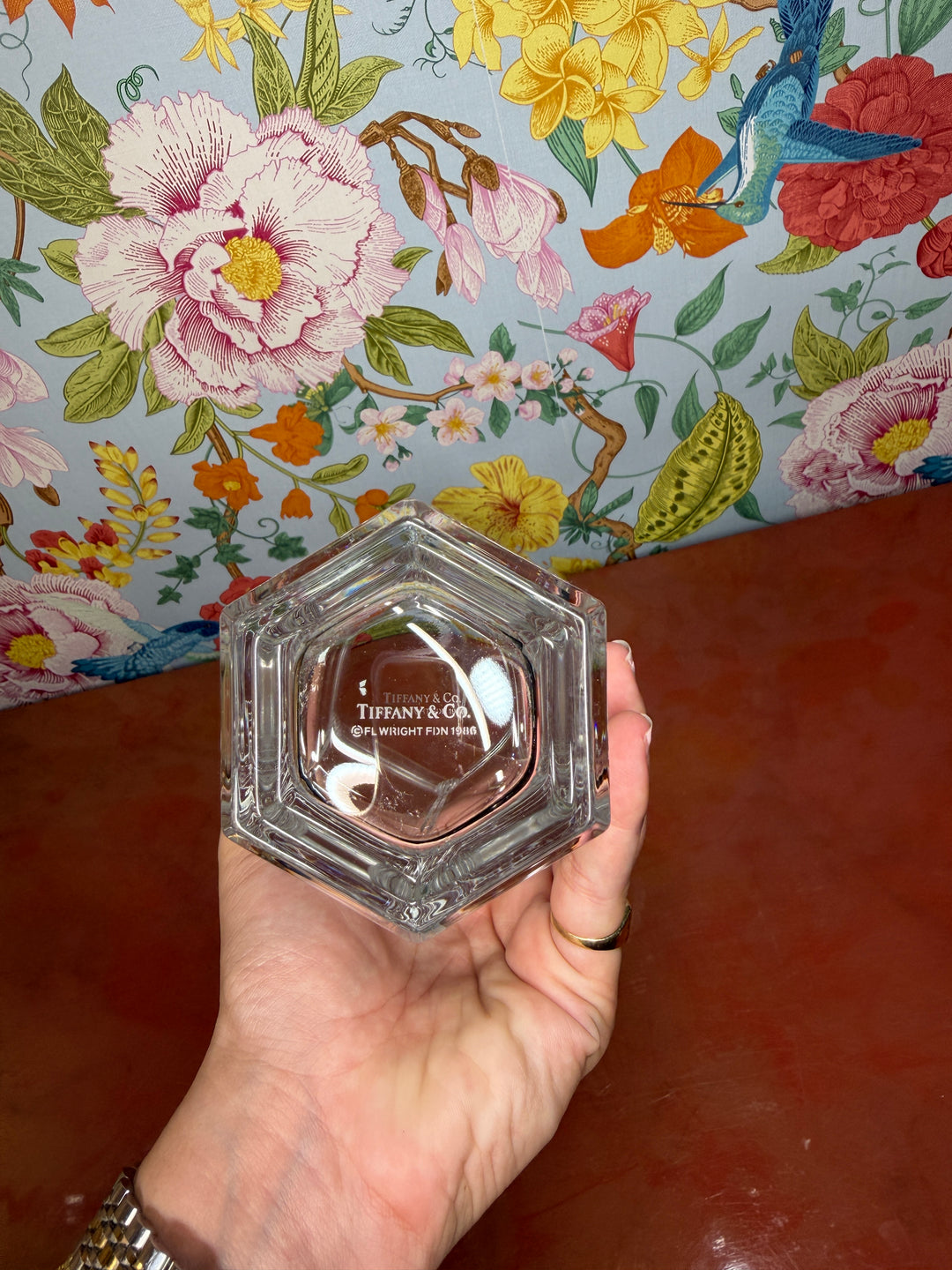 Vintage Tiffany & Co Hexagonal Vase