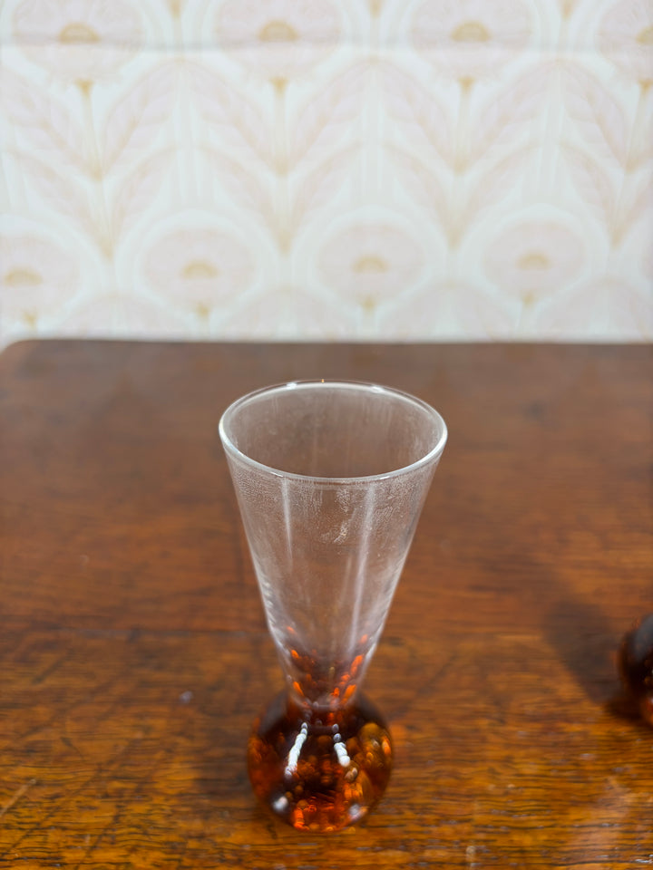 Vintage MCM Orange Ball Shot Glasses