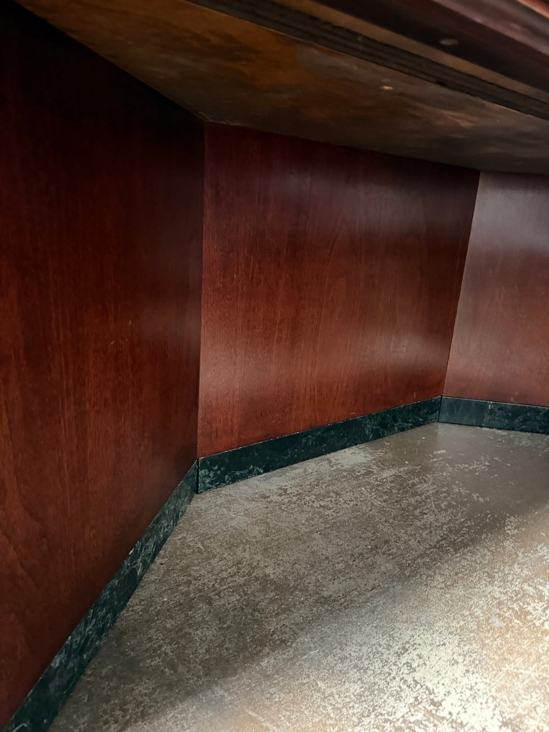 Verde Marble Table Encased in Mahogany Wood