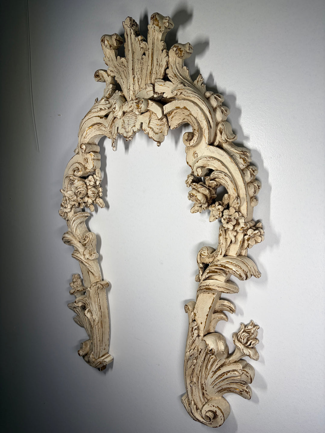 Large Baroque-Style Carved Architectural Arch Wall Ornament