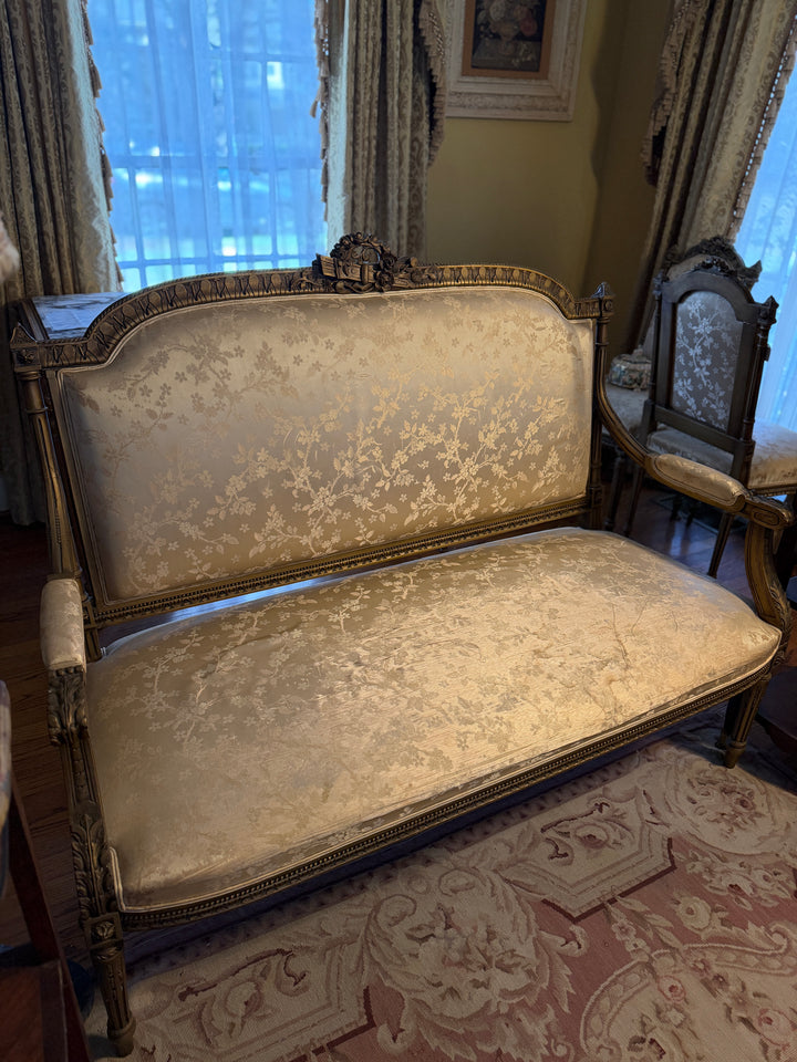 Louis XVI Gilded Settee