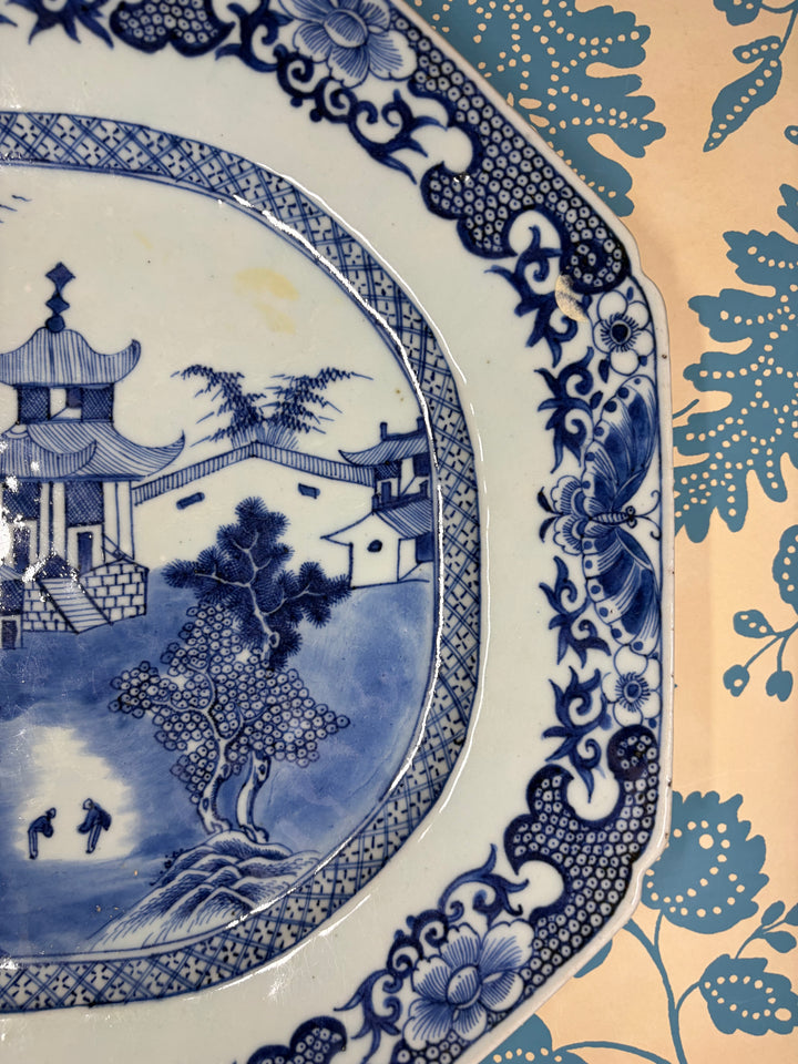 Blue Willow Antique Wall Plate