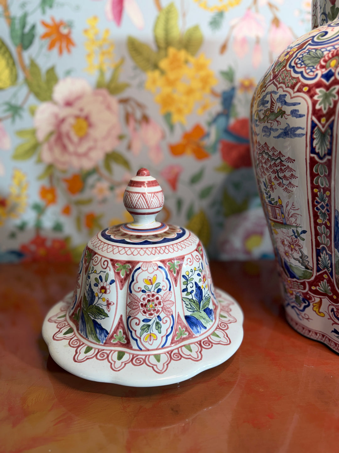 Vintage Hand Painted in France Tiffany & Co Lidded Vase