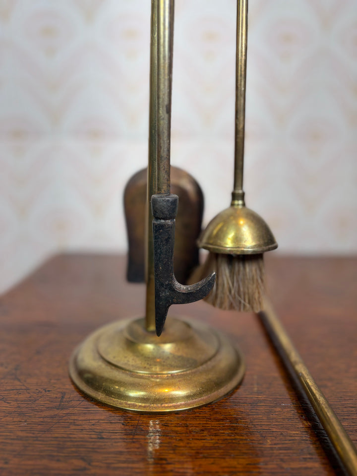 Miniature Brass Fireplace Set - 5 Pieces