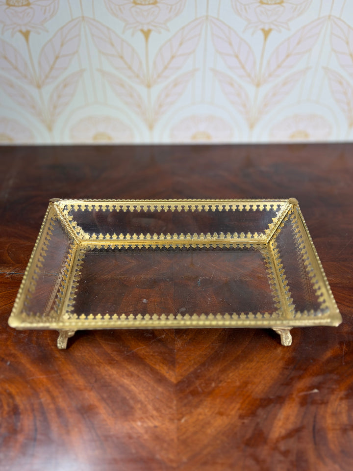 Glass and Brass Tray