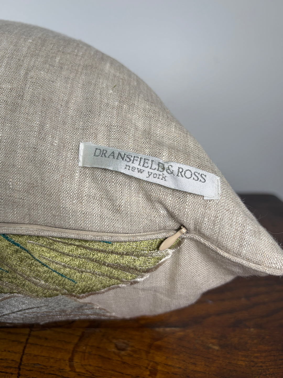 Pair of Embroidered Botanical Throw Pillows