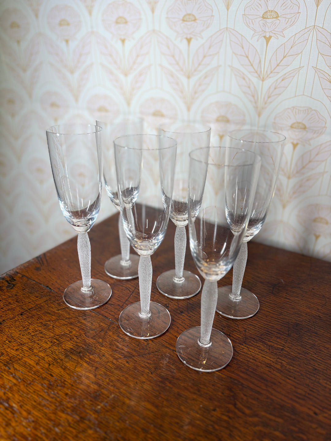 Set of 6 Lalique Glasses