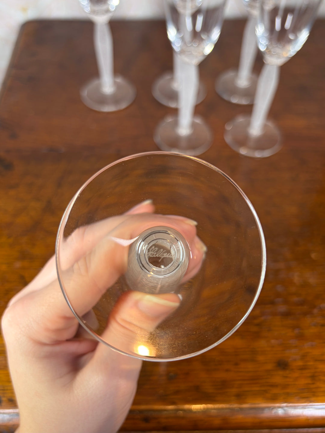 Set of 6 Lalique Glasses