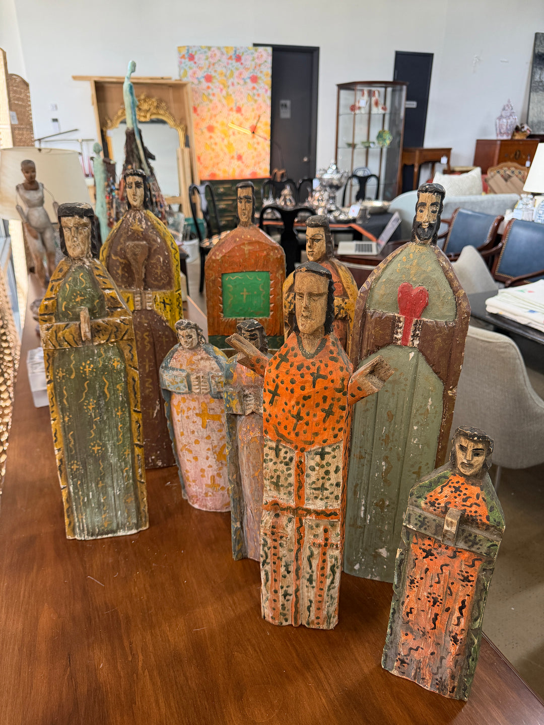 Nine Mexican Folk Art Figurines