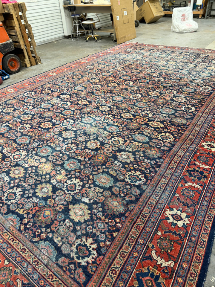 Antique Sultanabad Overall Pattern Mahal