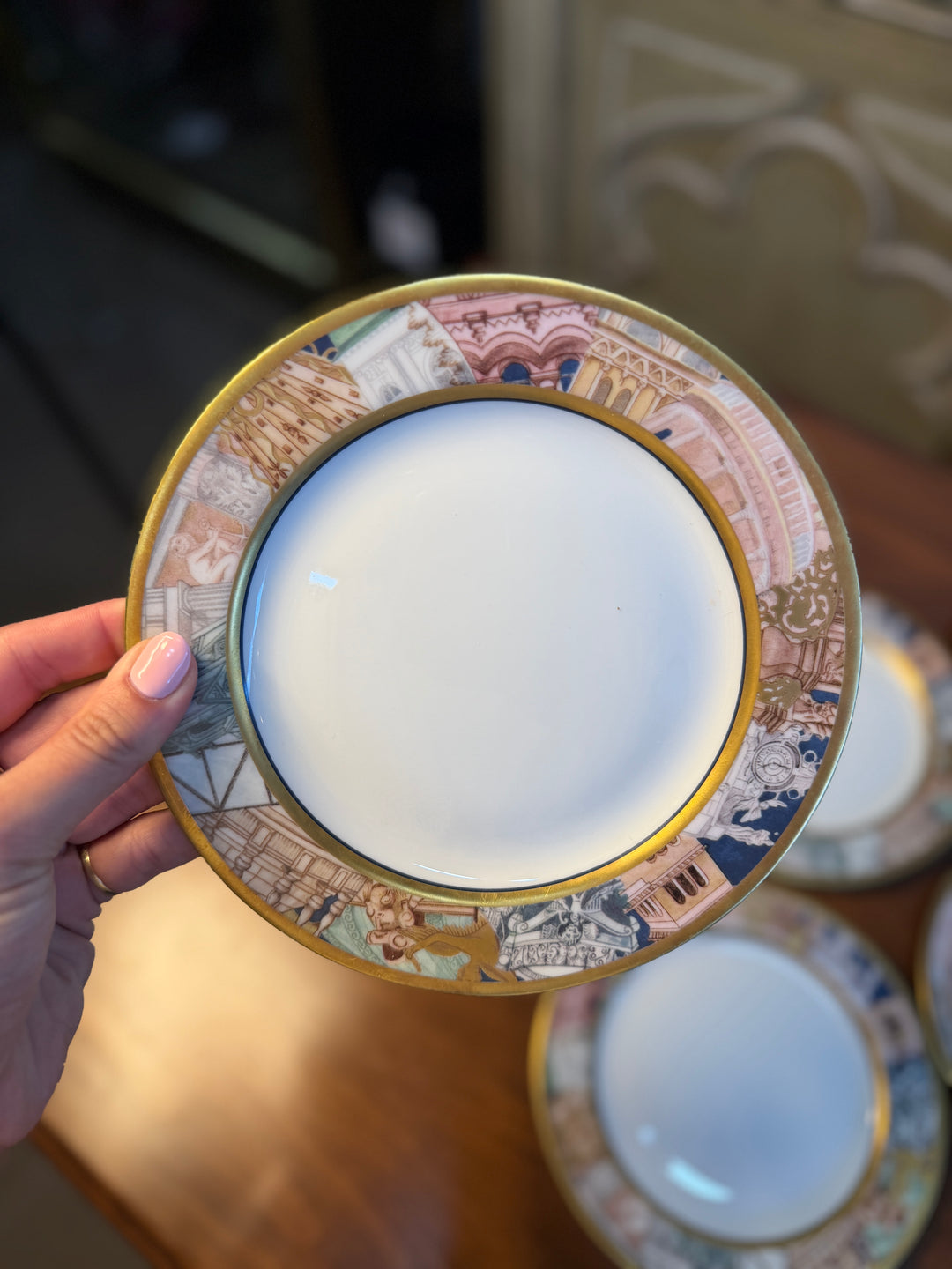 Set of 6 Limoges “Metropolis” Plates